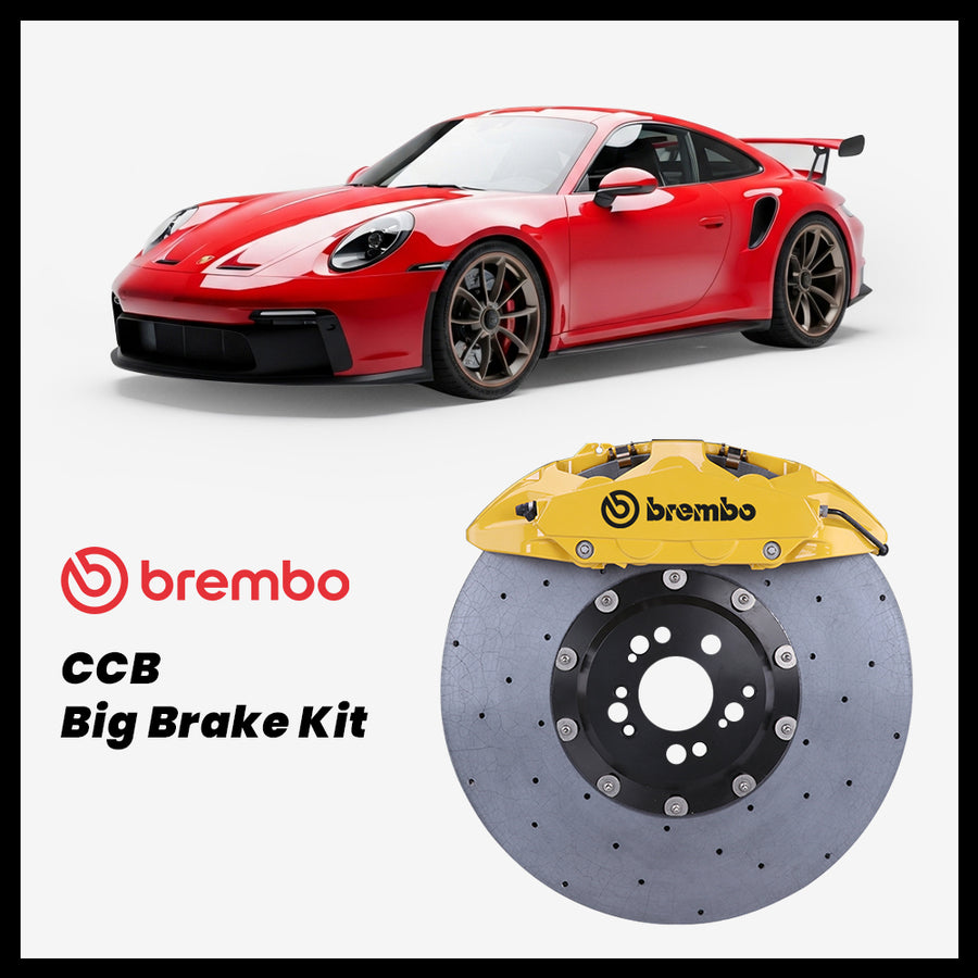Porsche 911 (992) GT3 / RS / S/T / Sport Classic Brembo OEM Porsche 911 Turbo S 10-Piston Caliper with 420mm CCB brake rotor