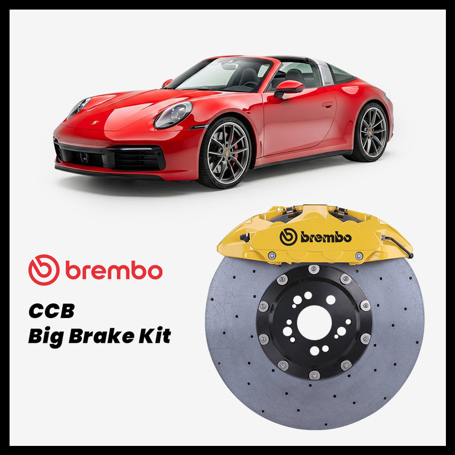 Porsche 911 (992) Targa / S / GTS Brembo OEM Porsche 911 Turbo S 10-Piston Caliper with 420mm CCB carbon ceramic brake rotor