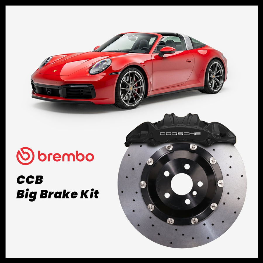 Porsche 911 (992) Targa / S / GTS Brembo OEM Porsche 911 GT3 6-Piston Caliper with 410mm CCB carbon ceramic brake rotor