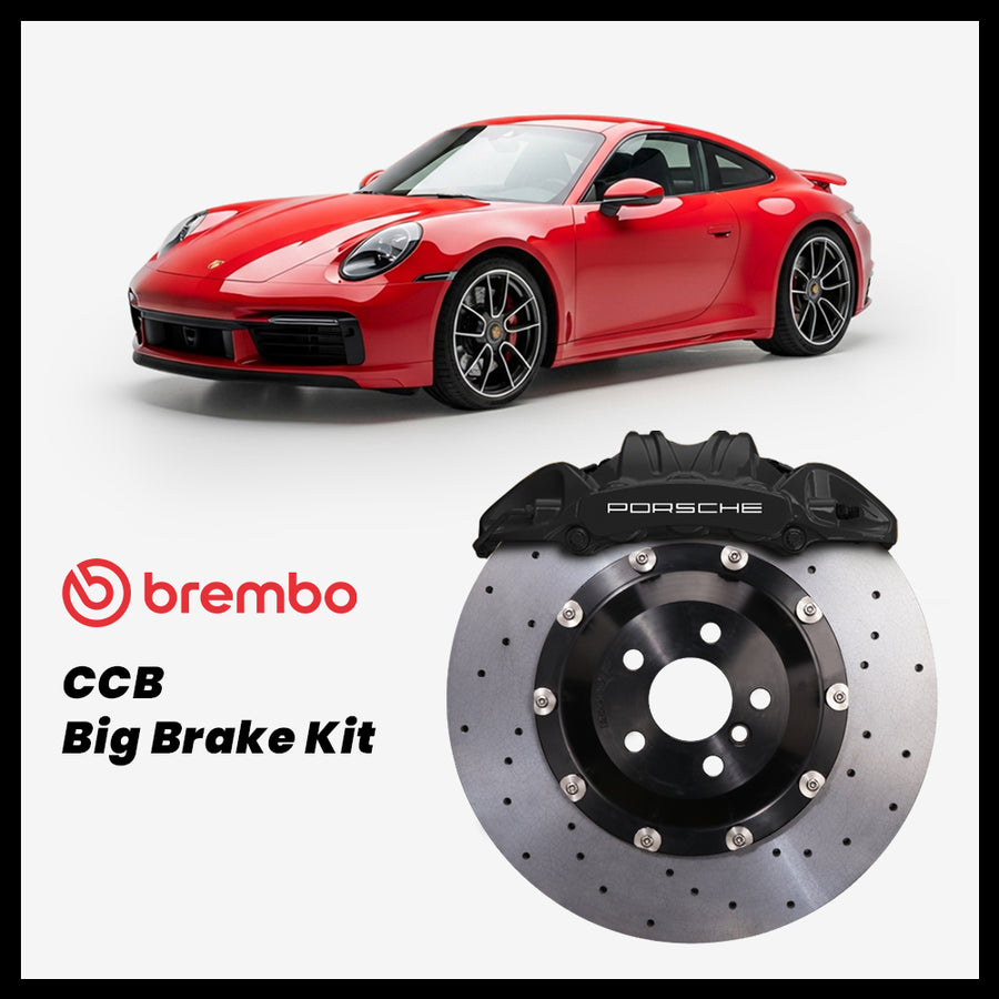 Porsche 911 (992) Turbo / S Brembo OEM Porsche 911 GT3 6-Piston Caliper with 410mm CCB carbon ceramic brake rotor