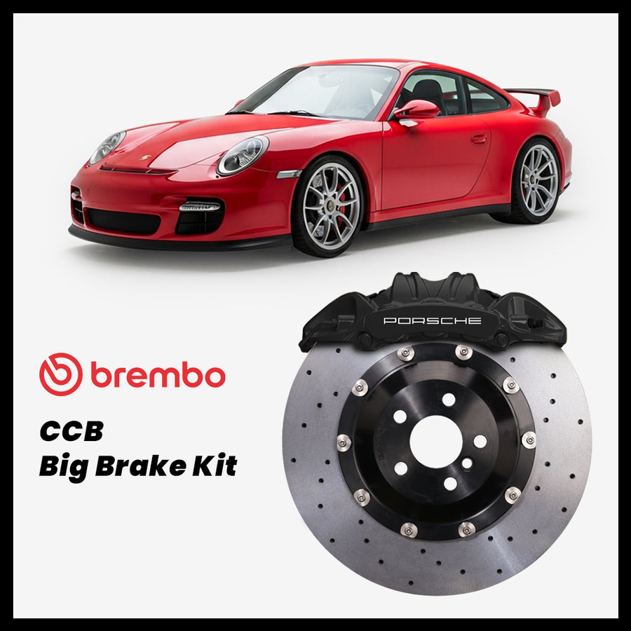 Porsche 911 (997) GT2 / RS Brembo OEM Porsche 911 GT3 6-Piston Caliper with 405mm CCB carbon ceramic brake rotor