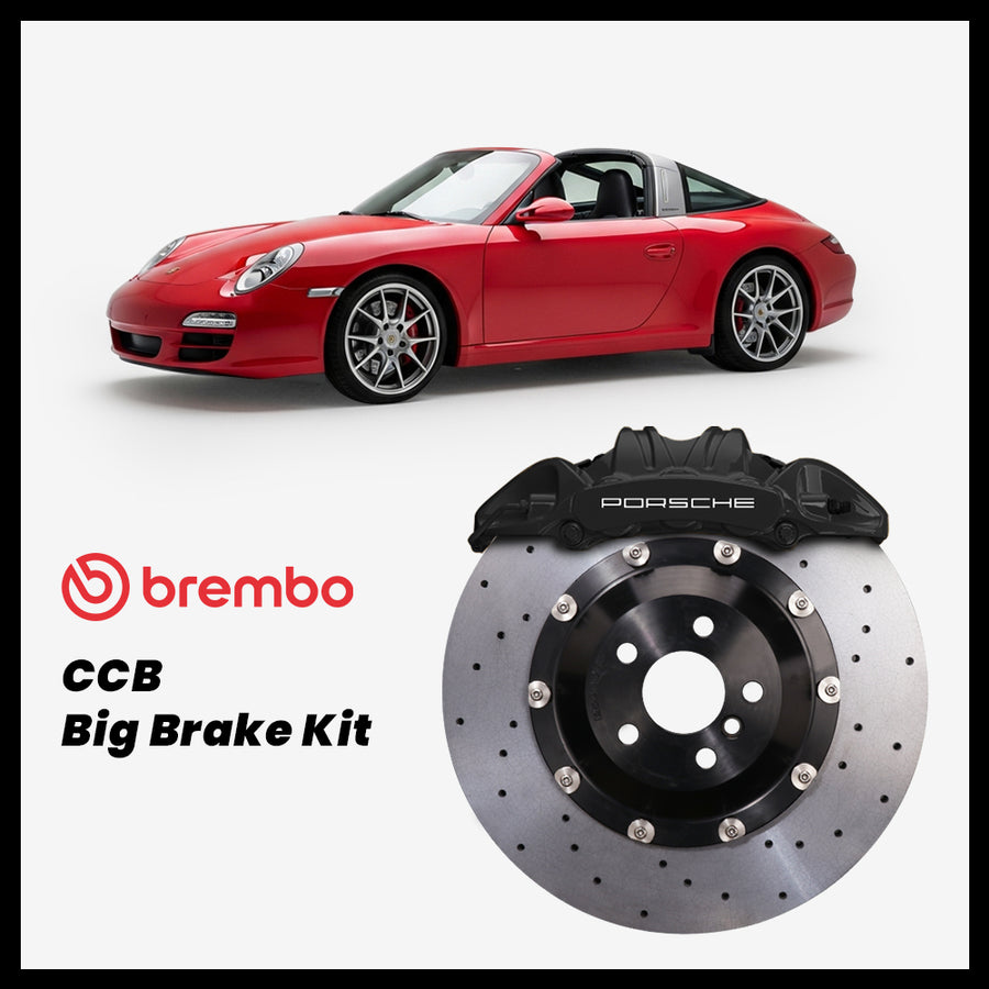 Porsche 911 (997) Targa / S Brembo OEM Porsche 911 GT3 6-Piston Caliper with 405mm CCB carbon ceramic brake rotor