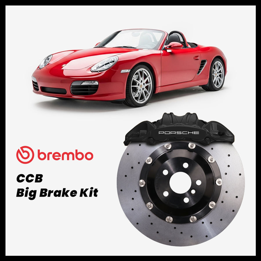 Porsche Boxster (987) / S / Spyder Brembo OEM Porsche 911 GT3 6-Piston Caliper with 405mm CCB carbon ceramic brake rotor