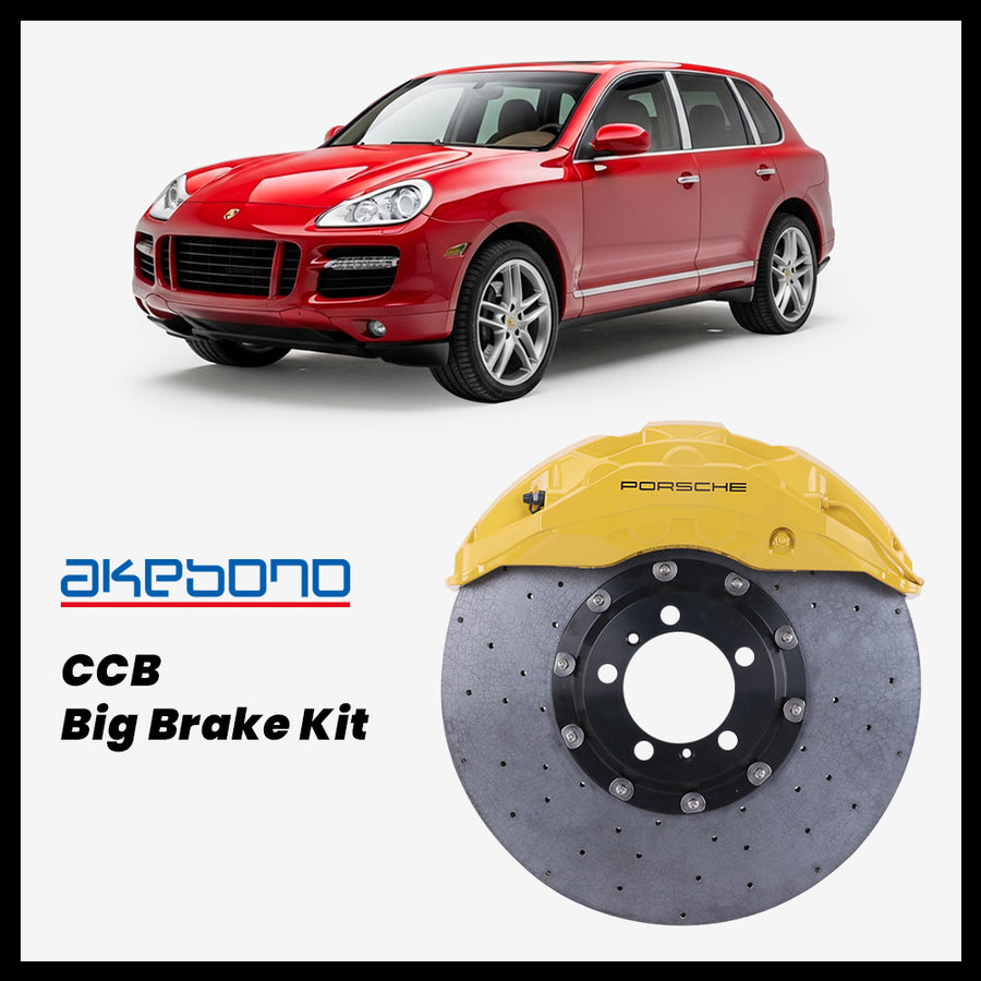 Porsche Cayenne (955 / 957) Turbo / S Akebono OEM Porsche 10-Piston (10N) Caliper with 420/440mm CCB brake rotor