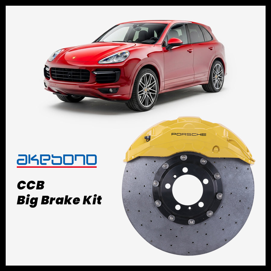 Porsche Cayenne (958) / S / GTS / E-Hybrid Akebono OEM Porsche 10-Piston (10N) Caliper with 420/440mm CCB brake rotor