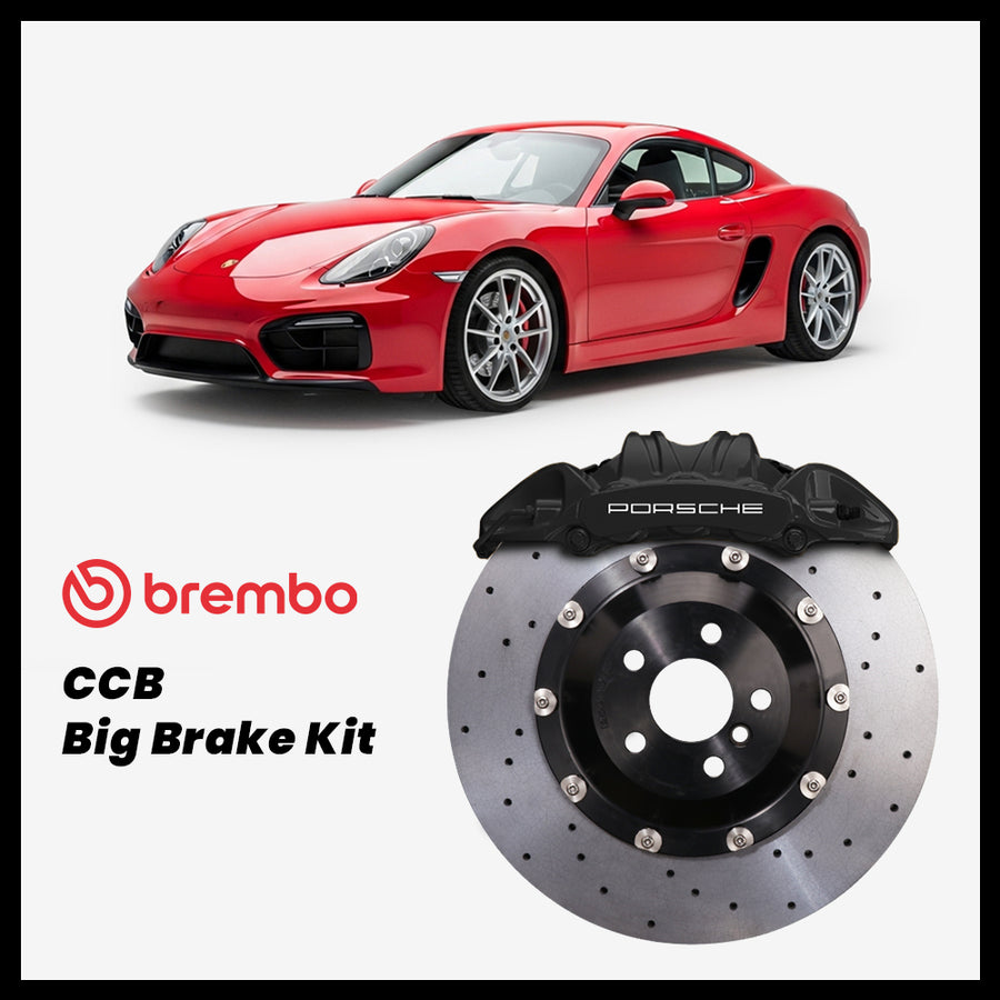 Porsche Cayman (981) / S / GTS / GT4 Brembo OEM Porsche 911 GT3 6-Piston Caliper with 410mm CCB carbon ceramic brake rotor