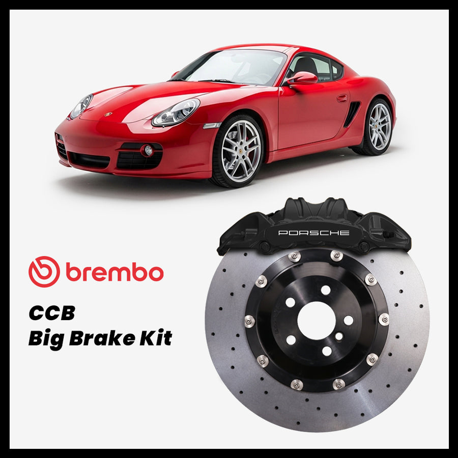 Porsche Cayman (987) / S / R Brembo OEM Porsche 911 GT3 6-Piston Caliper with 410mm CCB carbon ceramic brake rotor