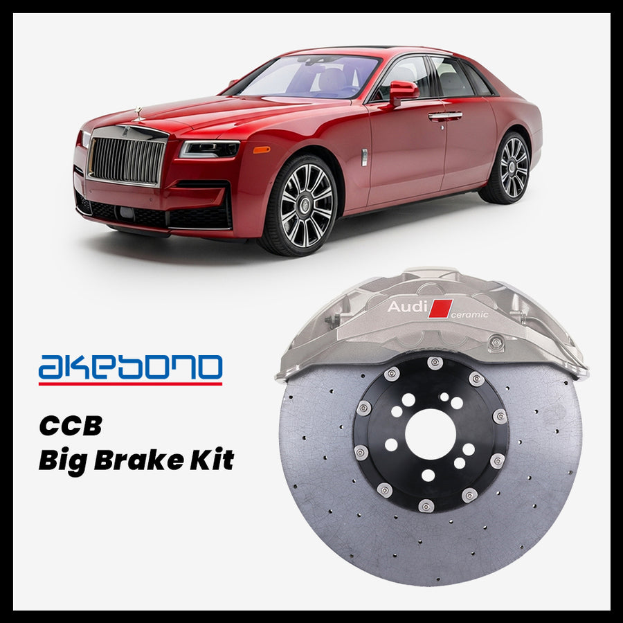 Rolls-Royce Ghost Akebono OEM Audi RS 10-Piston (10N) Caliper with 420mm CCB carbon ceramic brake rotor