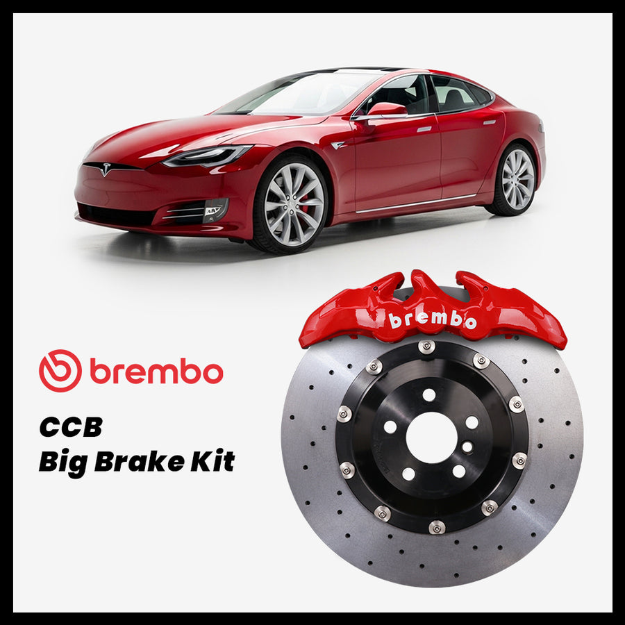 Tesla Model S / Performance / Plaid Brembo GT | BM6 6-Piston Caliper with 380mm CCB carbon ceramic brake rotor