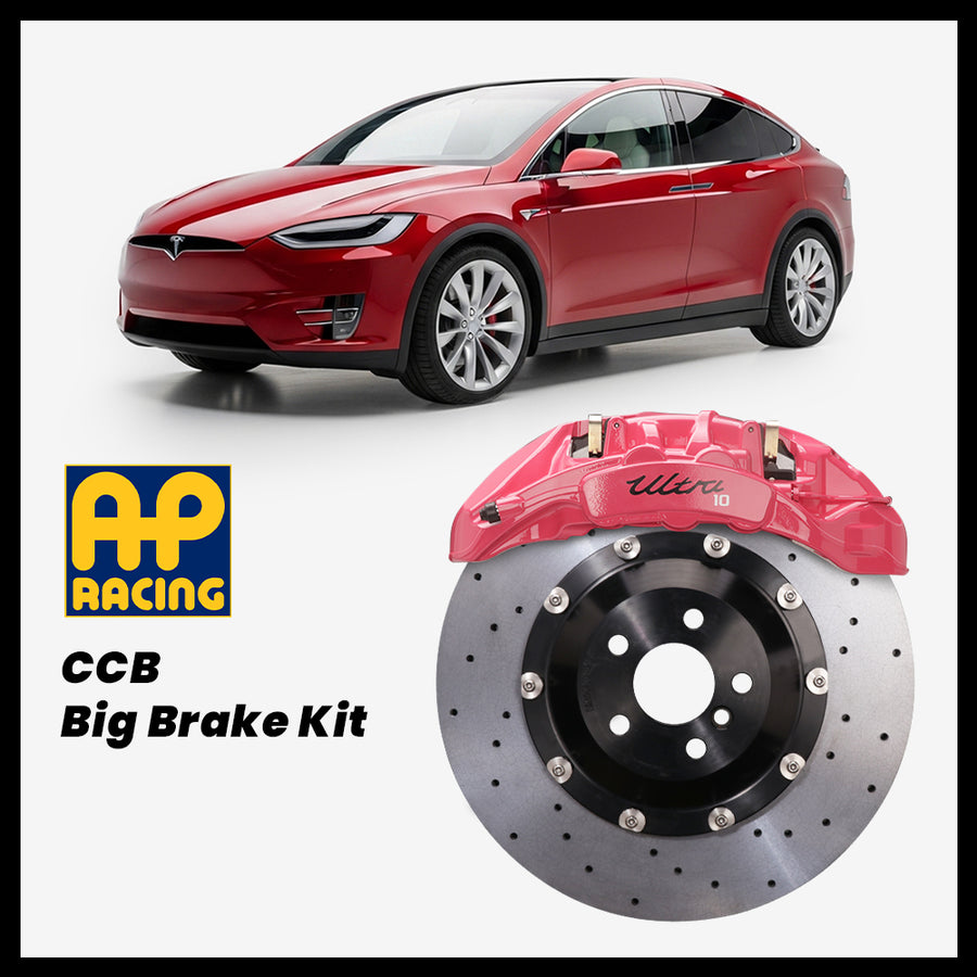 Tesla Model X / Performance / Plaid AP Racing OEM Lotus 10-Piston Caliper with 430mm CCB carbon ceramic brake rotor
