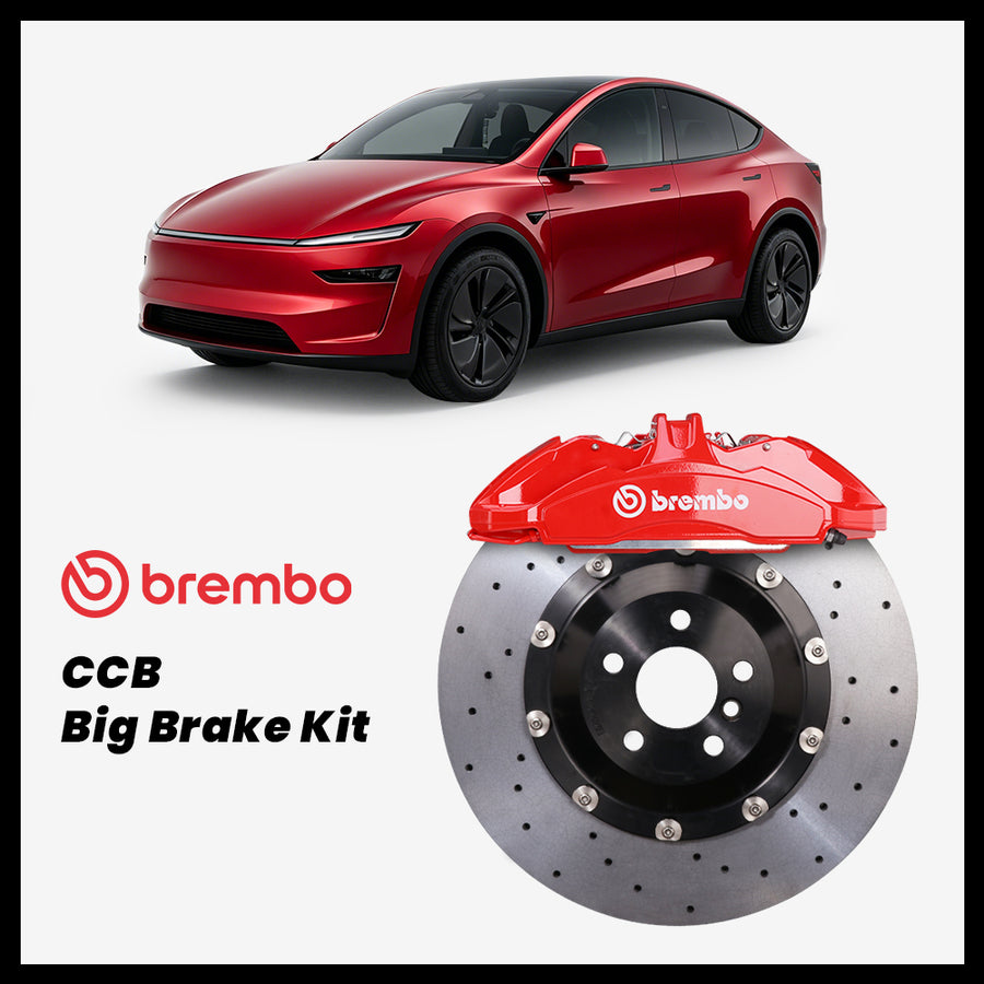 Tesla Model Y / Performance (Juniper Refresh) Brembo OEM Ford Shelby GT350 Mustang 6-Piston Caliper with 380mm CCB brake