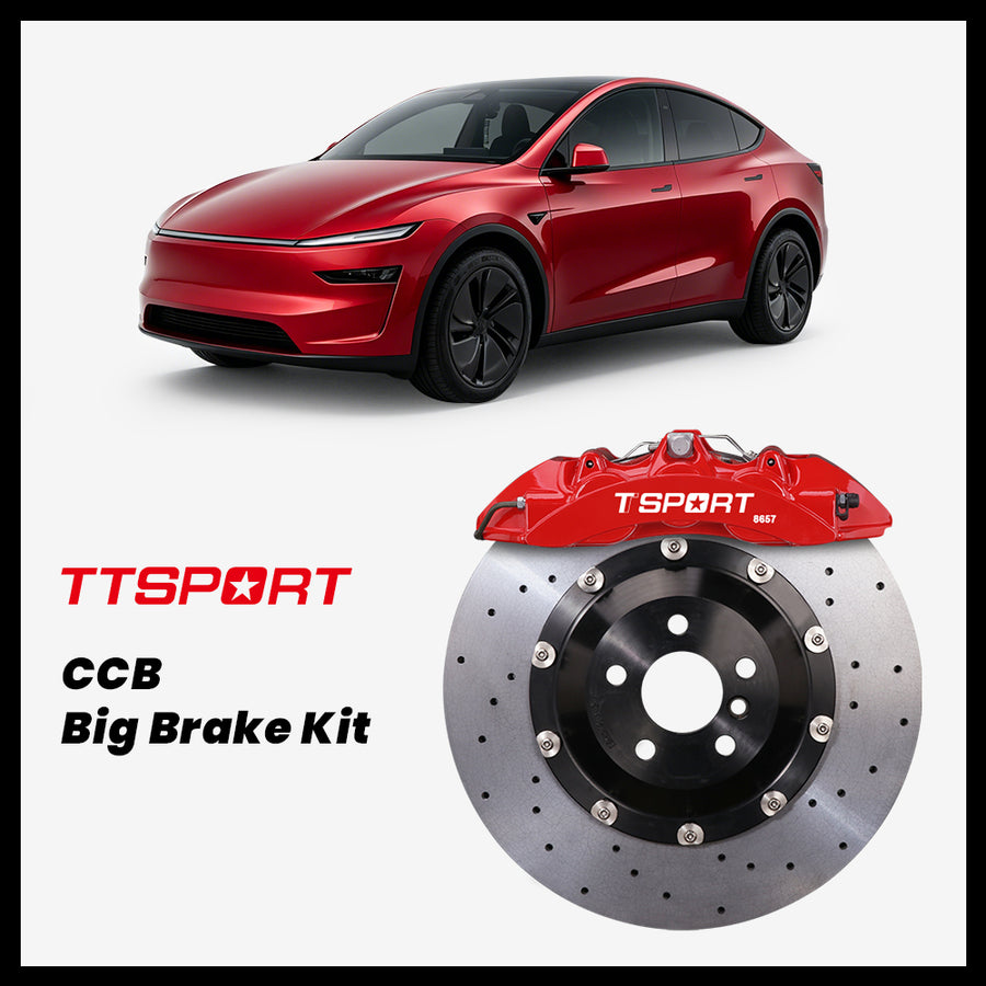 Tesla Model Y / Performance (Juniper Refresh) TTSPORT 8657 6-Piston Forged Caliper with 380mm CCB carbon ceramic brake rotor