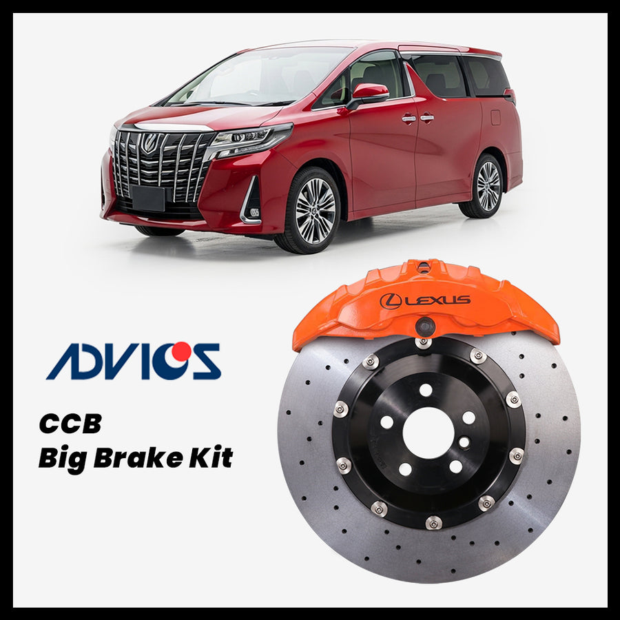 Toyota Alphard / Vellfire (AH30) Advics OEM Lexus 6-Piston Caliper with 400mm CCB carbon ceramic brake rotor