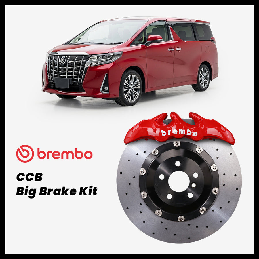 Toyota Alphard / Vellfire (AH30) Brembo GT | BM6 6-Piston Caliper with 405mm CCB carbon ceramic brake rotor