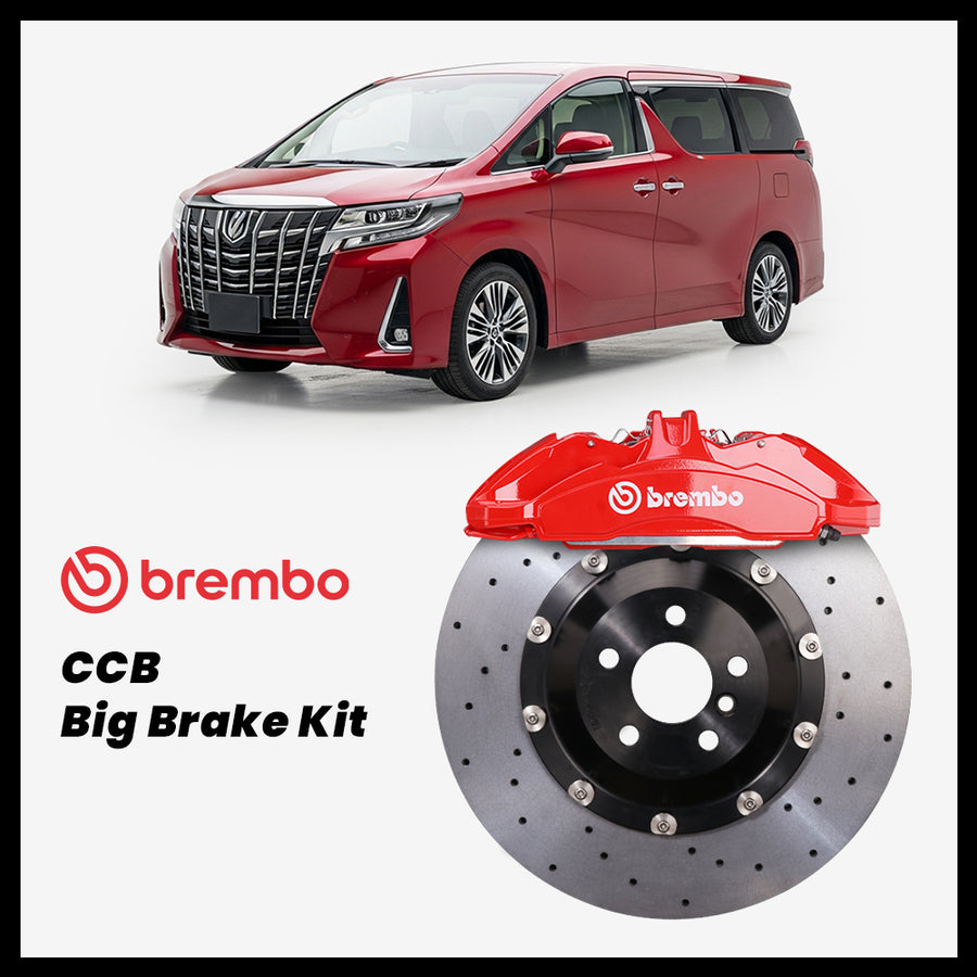 Toyota Alphard / Vellfire (AH30) Brembo OEM Ford Shelby GT350 Mustang 6-Piston Caliper with 380mm CCB brake rotor
