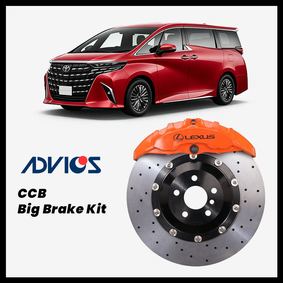 Toyota Alphard / Vellfire (AH40) Advics OEM Lexus 6-Piston Caliper with 400mm CCB carbon ceramic brake rotor