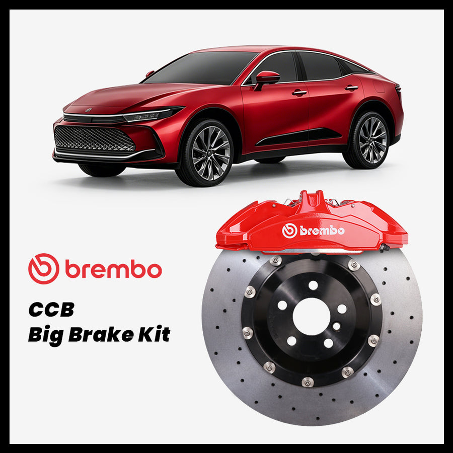 Toyota Crown Crossover (S235) Brembo OEM Ford Shelby GT350 Mustang 6-Piston Caliper with 380mm CCB carbon ceramic brake rotor