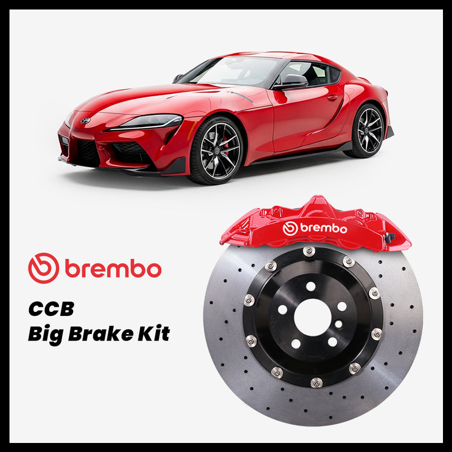 Toyota GR Supra (A90/A91) Brembo GT6 6-Piston Caliper with 380mm CCB carbon ceramic brake rotor