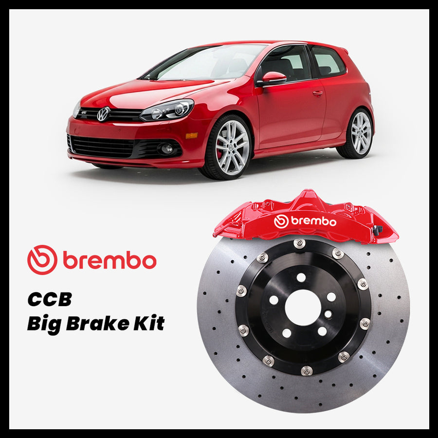 Volkswagen Golf / GTI / R (Mk5/Mk6) Brembo GT6 6-Piston Caliper with 380mm CCB carbon ceramic brake rotor