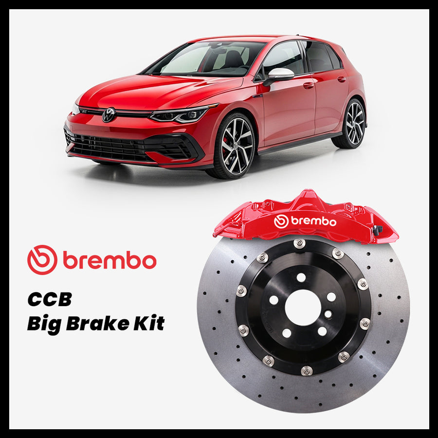Volkswagen Golf / GTI / R (Mk8) Brembo GT6 6-Piston Caliper with 380mm CCB carbon ceramic brake rotor