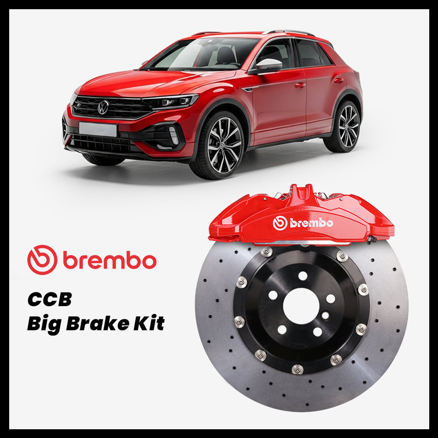 Volkswagen T-Roc / R (A1) Brembo OEM Ford Shelby GT350 Mustang 6-Piston Caliper with 390mm CCB carbon ceramic brake rotor