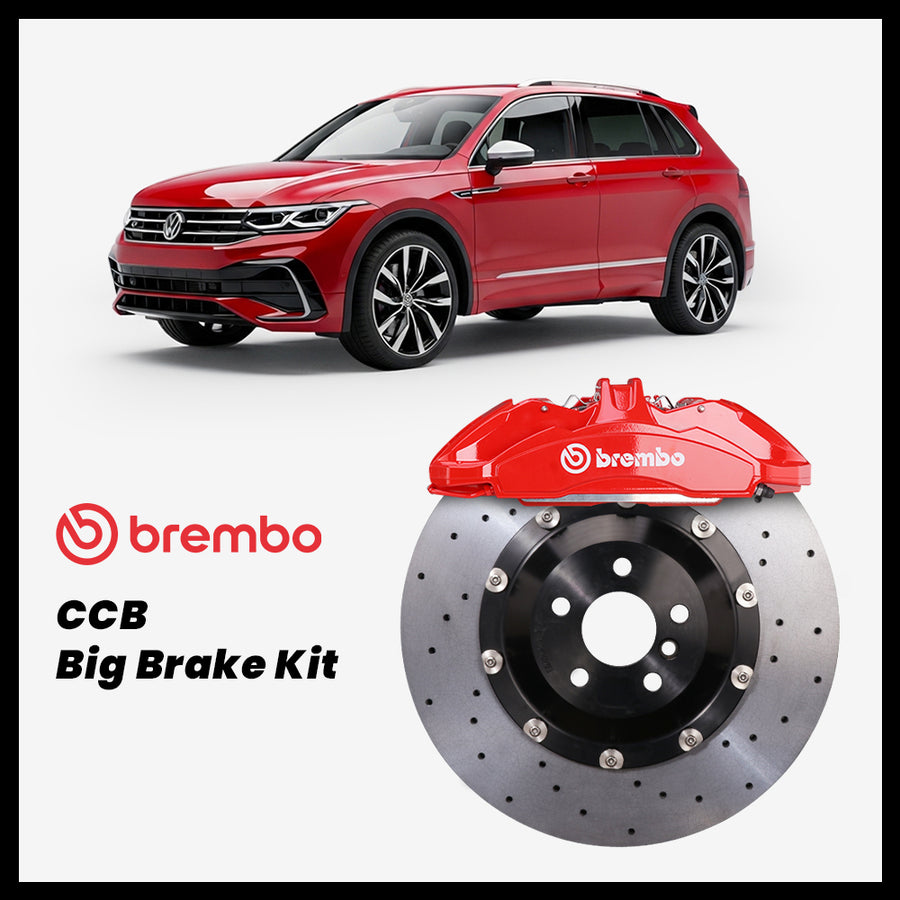 Volkswagen Tiguan / R (AD1) Brembo OEM Ford Shelby GT350 Mustang 6-Piston Caliper with 390mm CCB carbon ceramic brake rotor