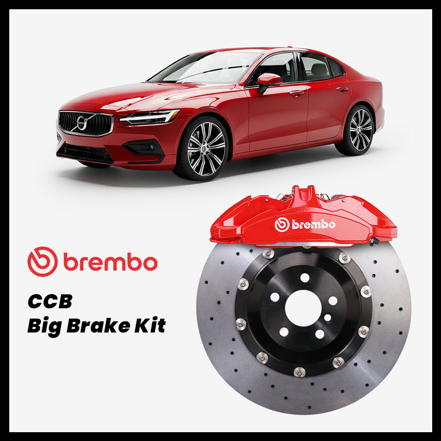 Volvo S60 Brembo OEM Ford Shelby GT350 Mustang 6-Piston Caliper with 390mm CCB carbon ceramic brake rotor