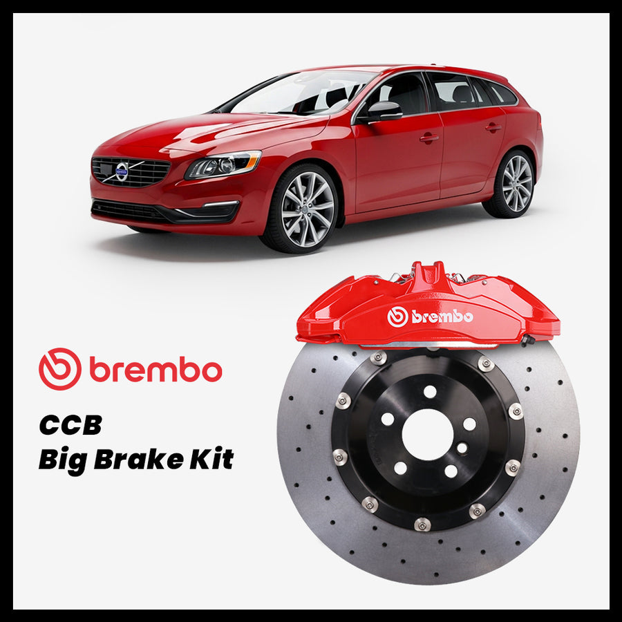 Volvo V60 / Polestar (155/P3) Brembo OEM Ford Shelby GT350 Mustang 6-Piston Caliper with 390mm CCB carbon ceramic brake rotor