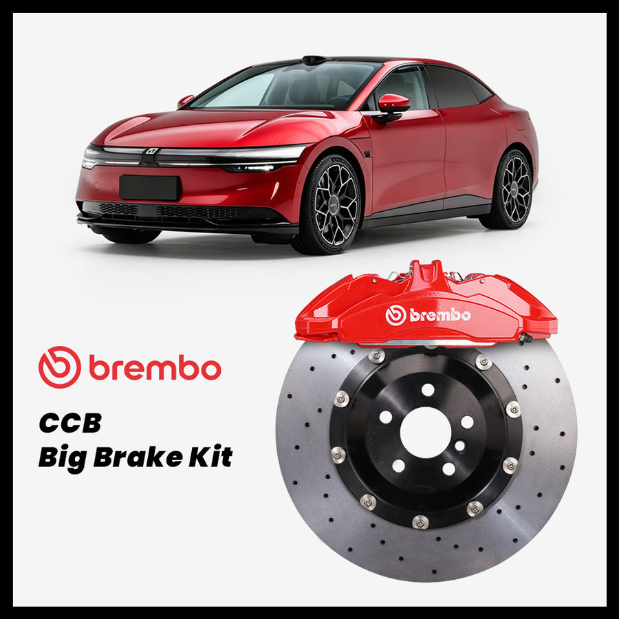 Zeekr 007 Brembo OEM Ford Shelby GT350 Mustang 6-Piston Caliper with 390mm CCB carbon ceramic brake rotor